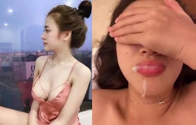 gái xinh ngậm một mõ tinh trùng